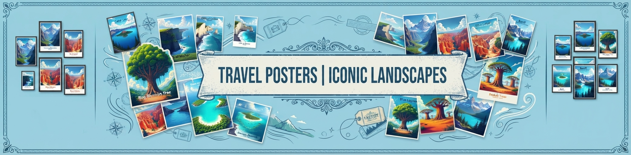 Travel Posters | Iconic Landscapes digital art collection by Reflectionare