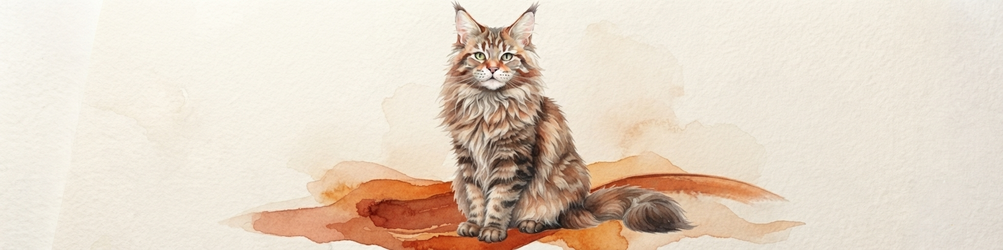 Majestic Maine Coon cat with a fluffy tail and tufted ears, showcasing the gentle giant personality of the breed.