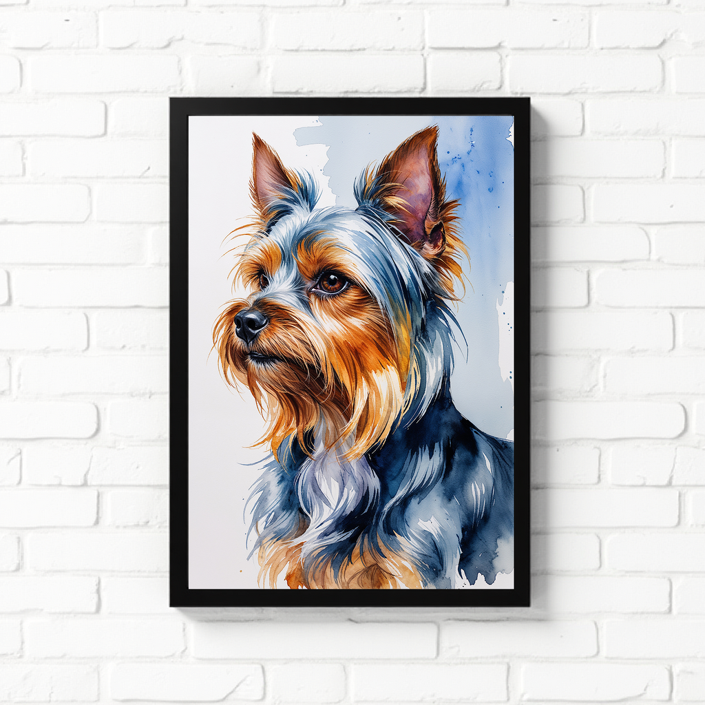 Watercolor Yorkshire Terrier Art Print | Digital Download