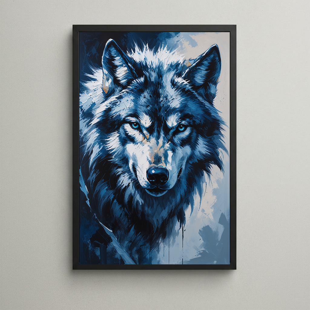 Abstract Gray Wolf II Art Print | Digital Download