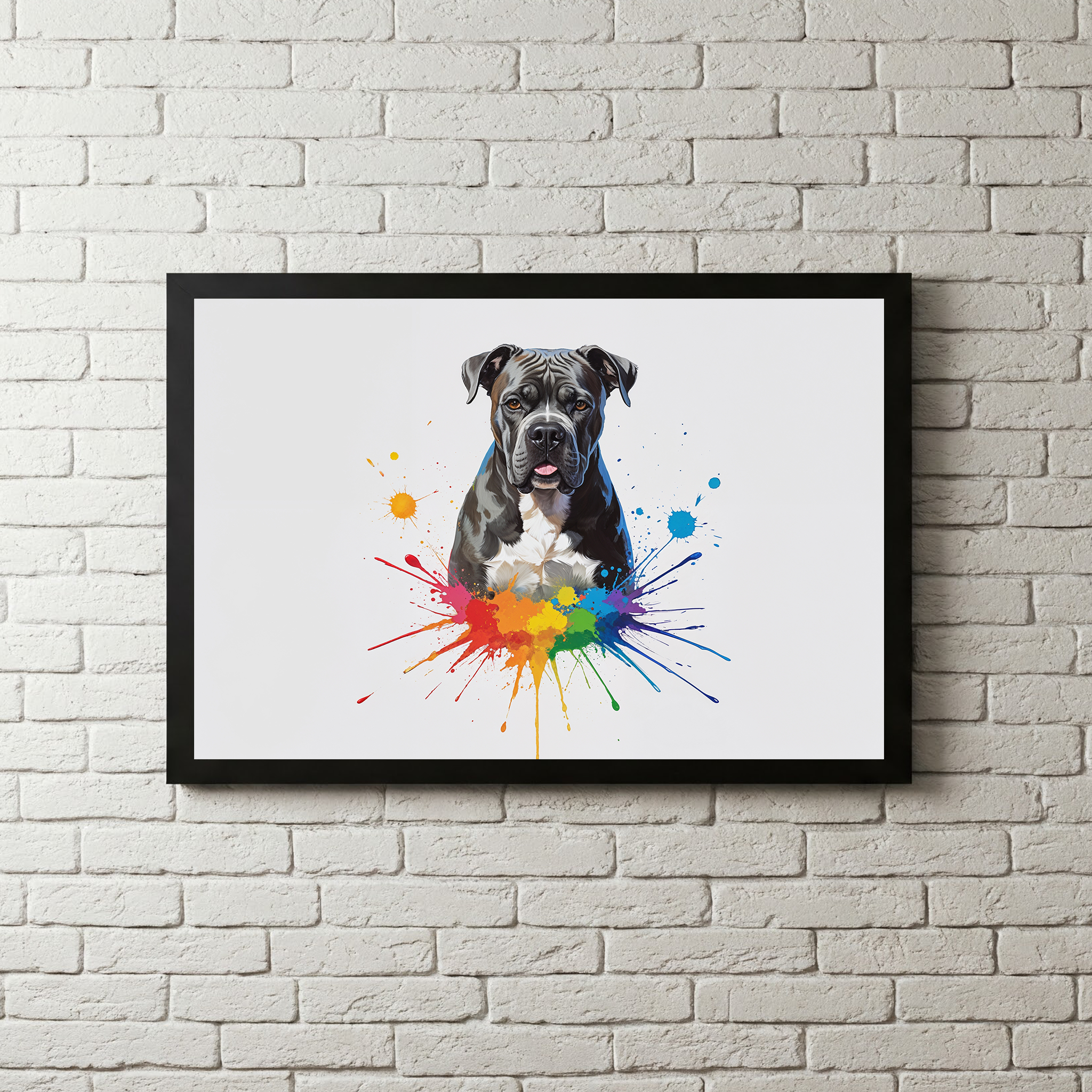 Colorful Cane Corso digital art by Reflectionare showcasing a vibrant, artistic depiction of the muscular dog breed.