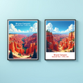 Digital art of Bryce Canyon National Park by Reflectionare showcasing colorful hoodoos and rugged canyon landscape.