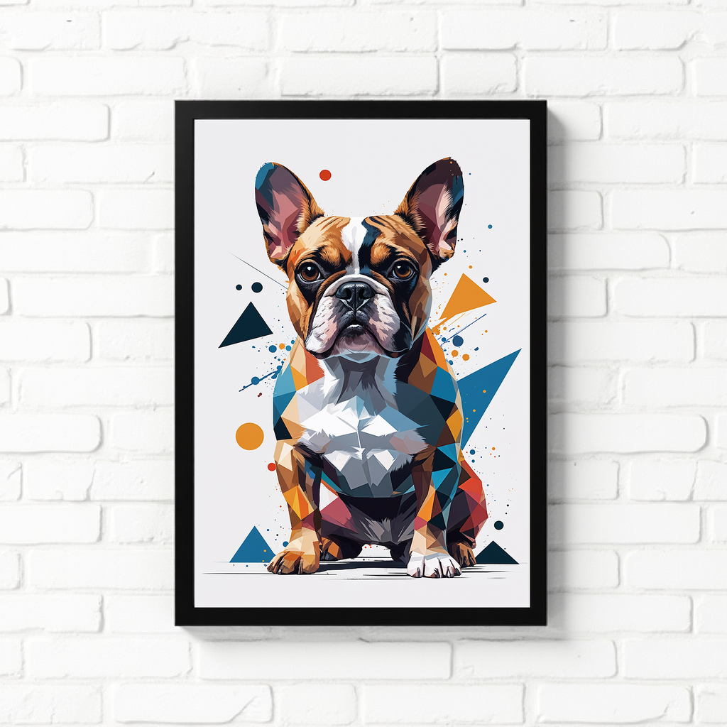 Geometric French Bulldog Art Print - Digital Download