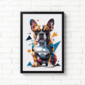 Geometric French Bulldog Art Print - Digital Download