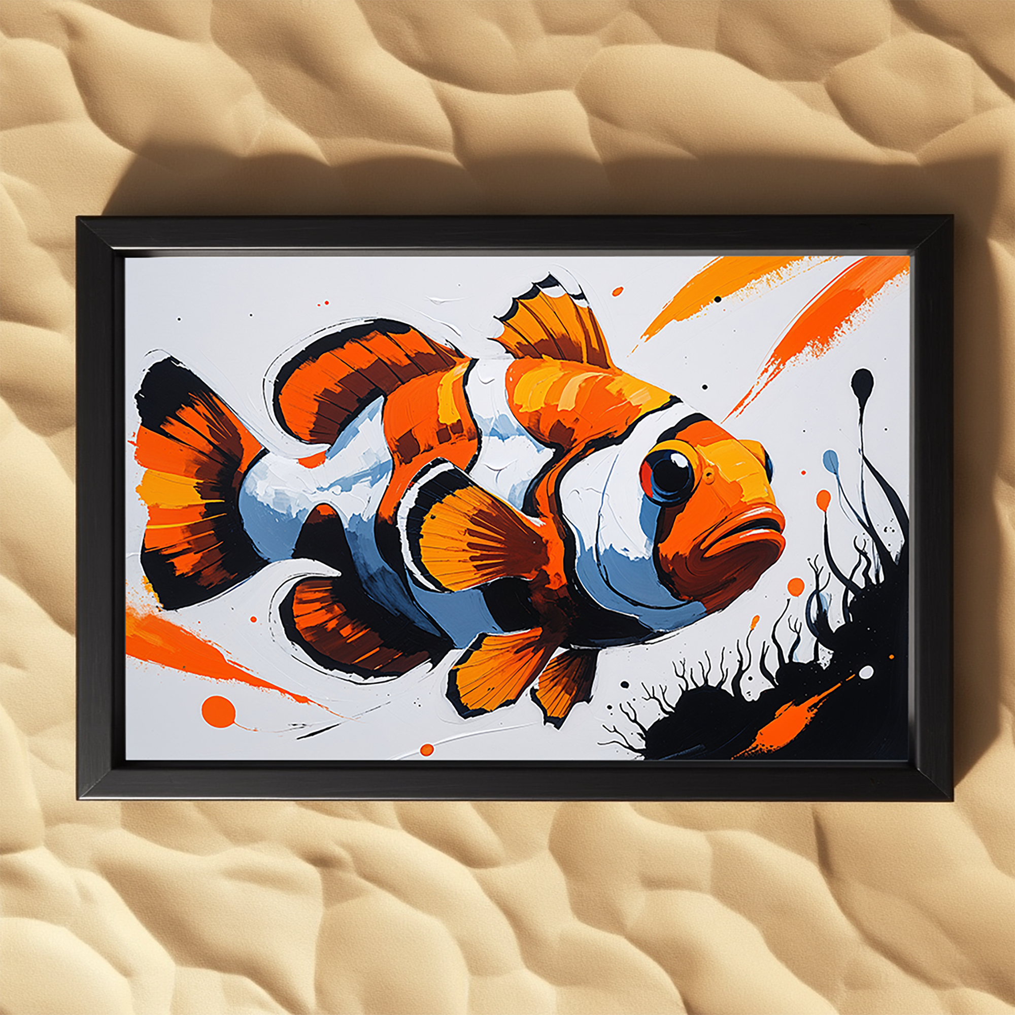 Abstract Clownfish II Art Print | Digital Download