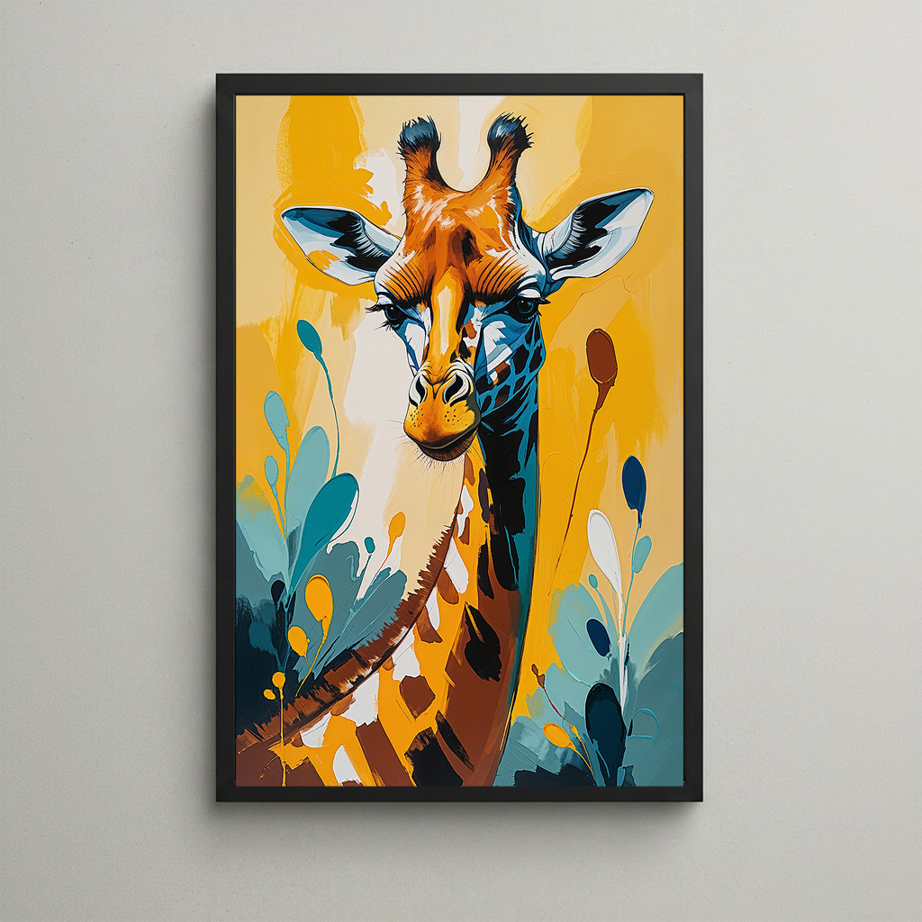 Abstract Giraffe Wall Art | Digital Download