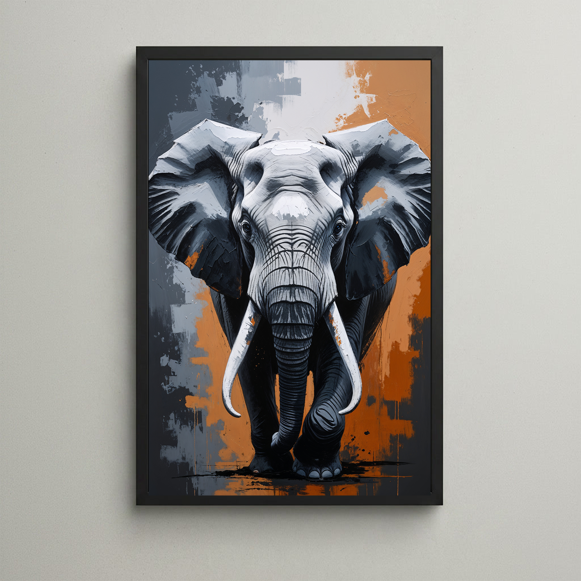 Abstract Elephant Wall Art | Digital Download