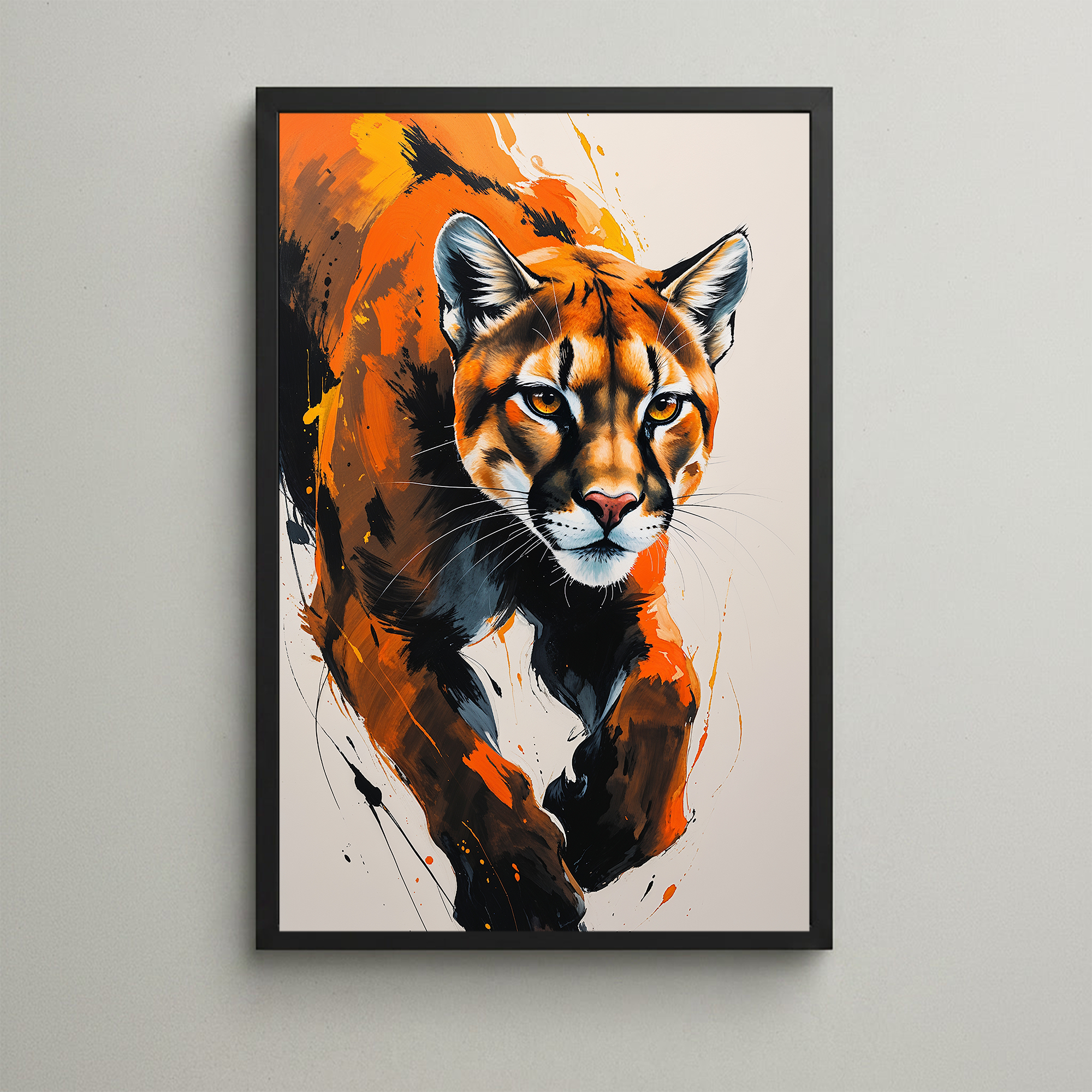 Abstract Cougar Wall Art | Digital Download
