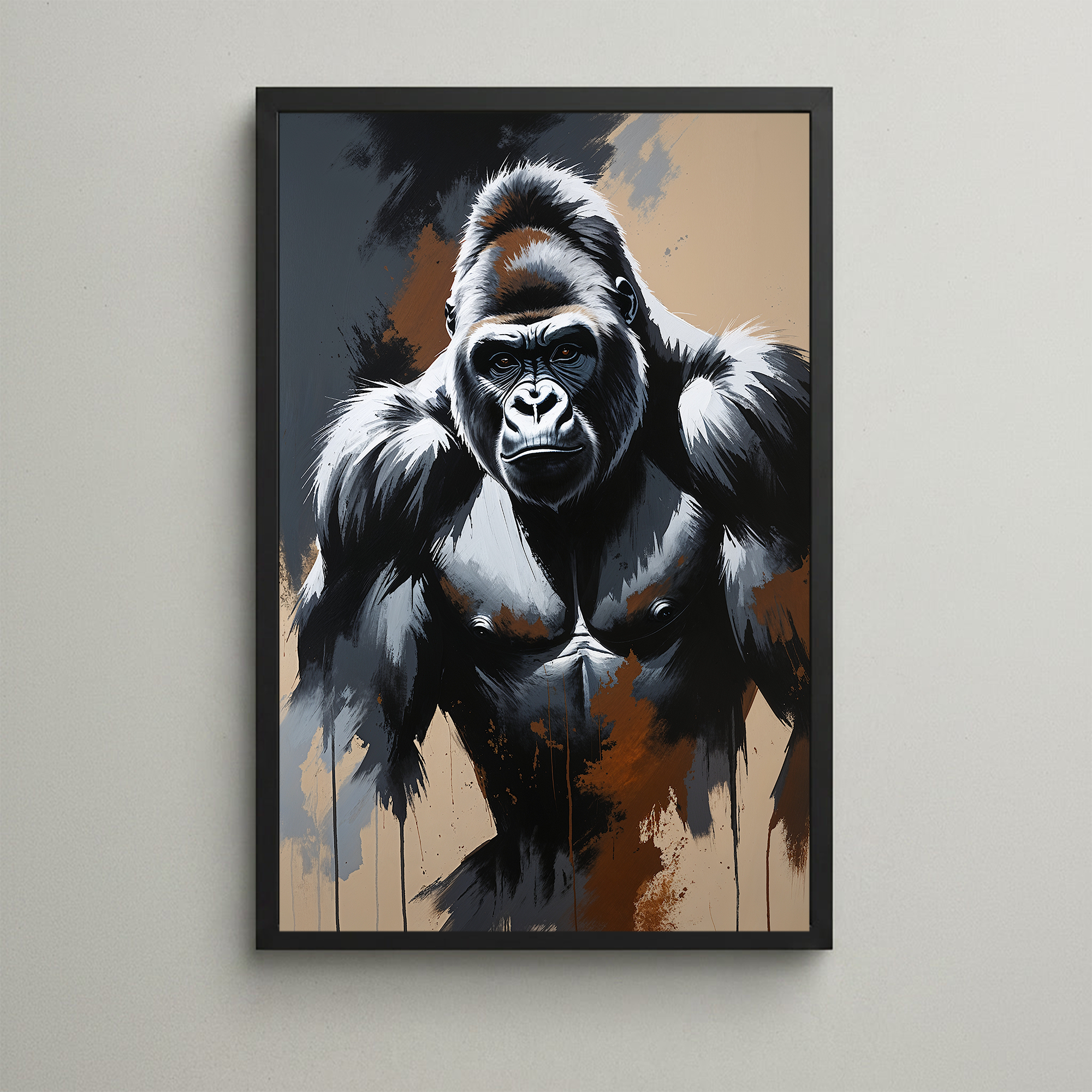 Abstract Gorilla Wall Art | Digital Download