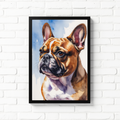 Watercolor French Bulldog Art Print | Digital Download