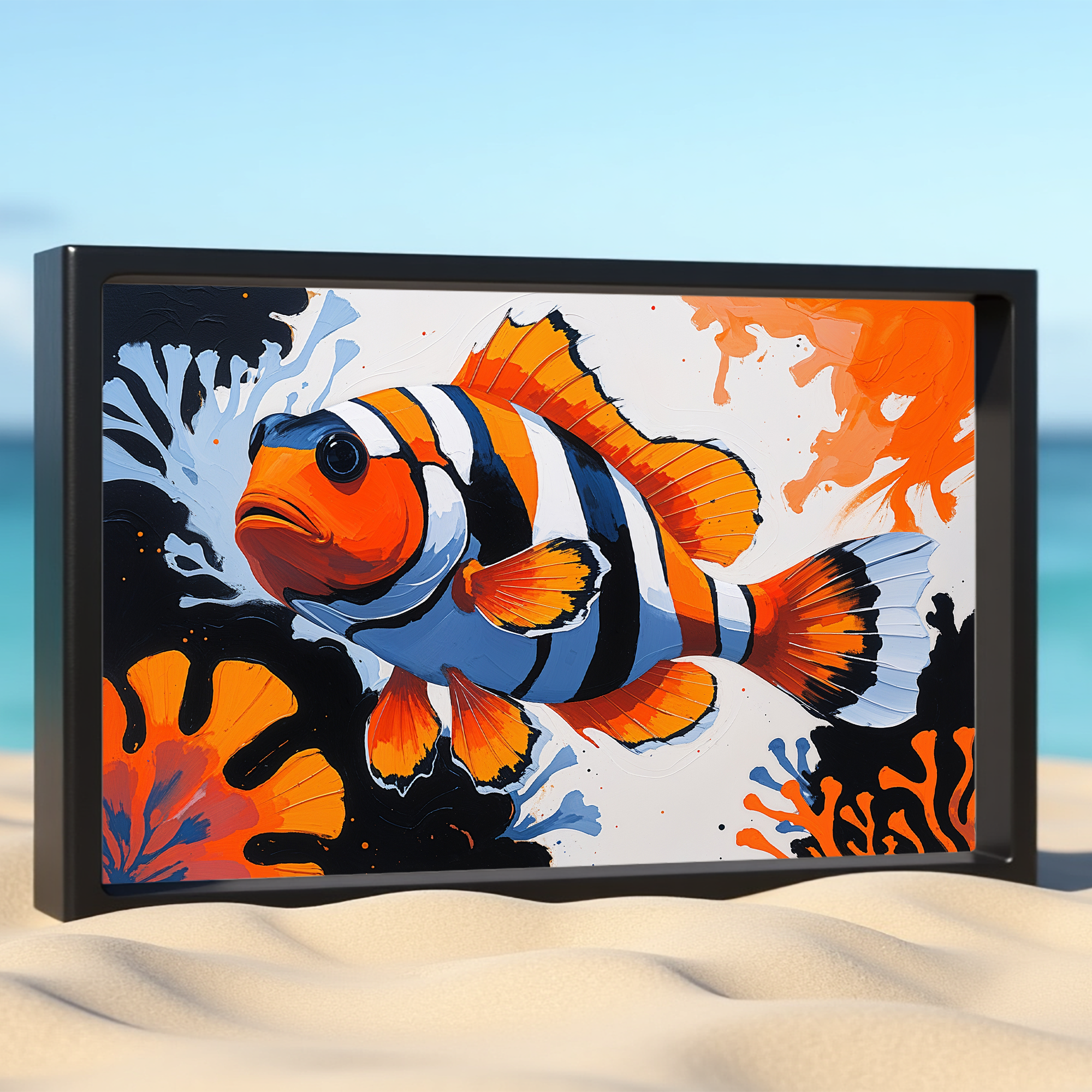 Abstract Clownfish Art Print | Digital Download