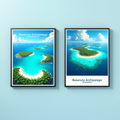 Digital art of the Bazaruto Archipelago by Reflectionare, showcasing vibrant island scenery and turquoise waters.