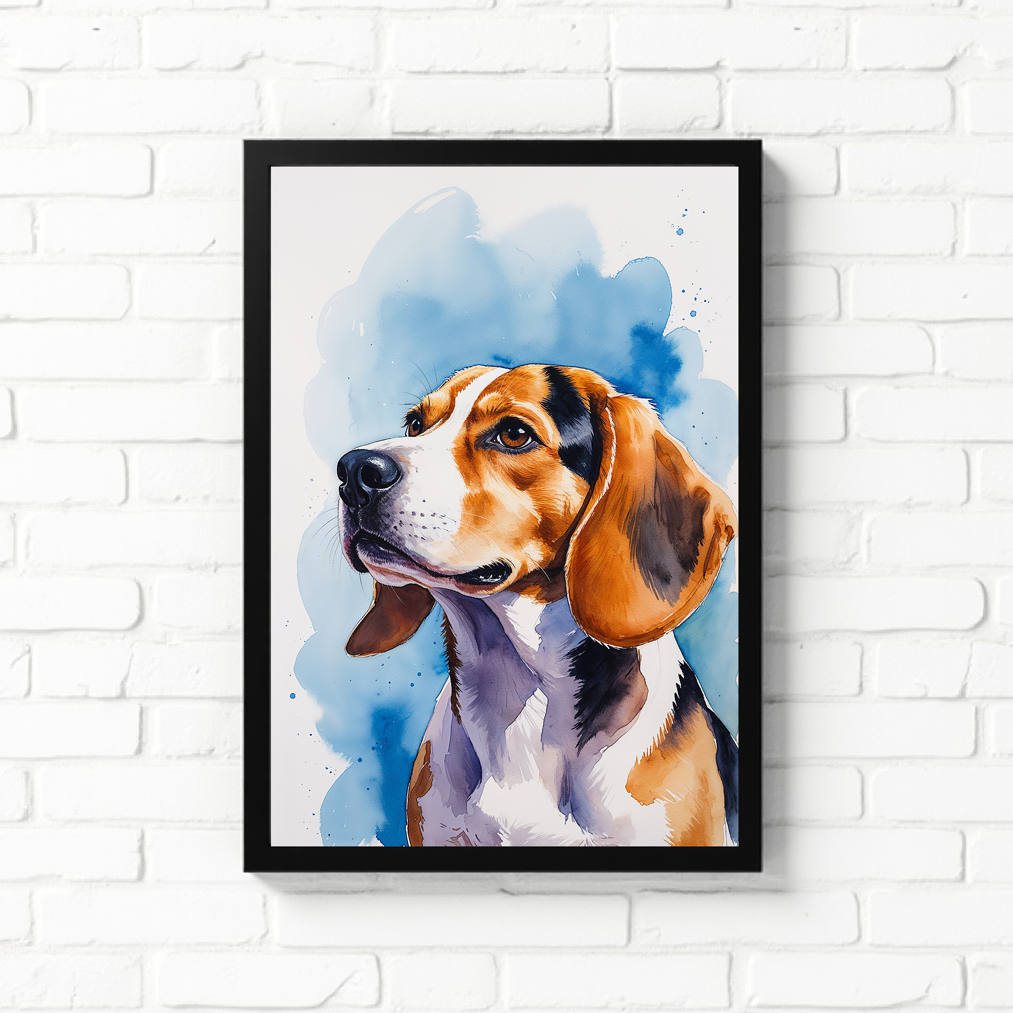 Watercolor Beagle Dog Art Print | Digital Download