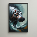 Abstract Hippopotamus II Art Print | Digital Download