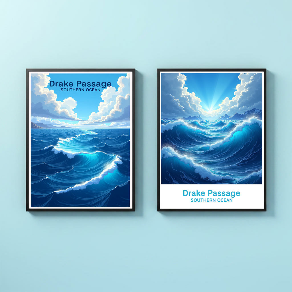 Drake Passage Southern Ocean Digital Print | Nautical Landscape Art