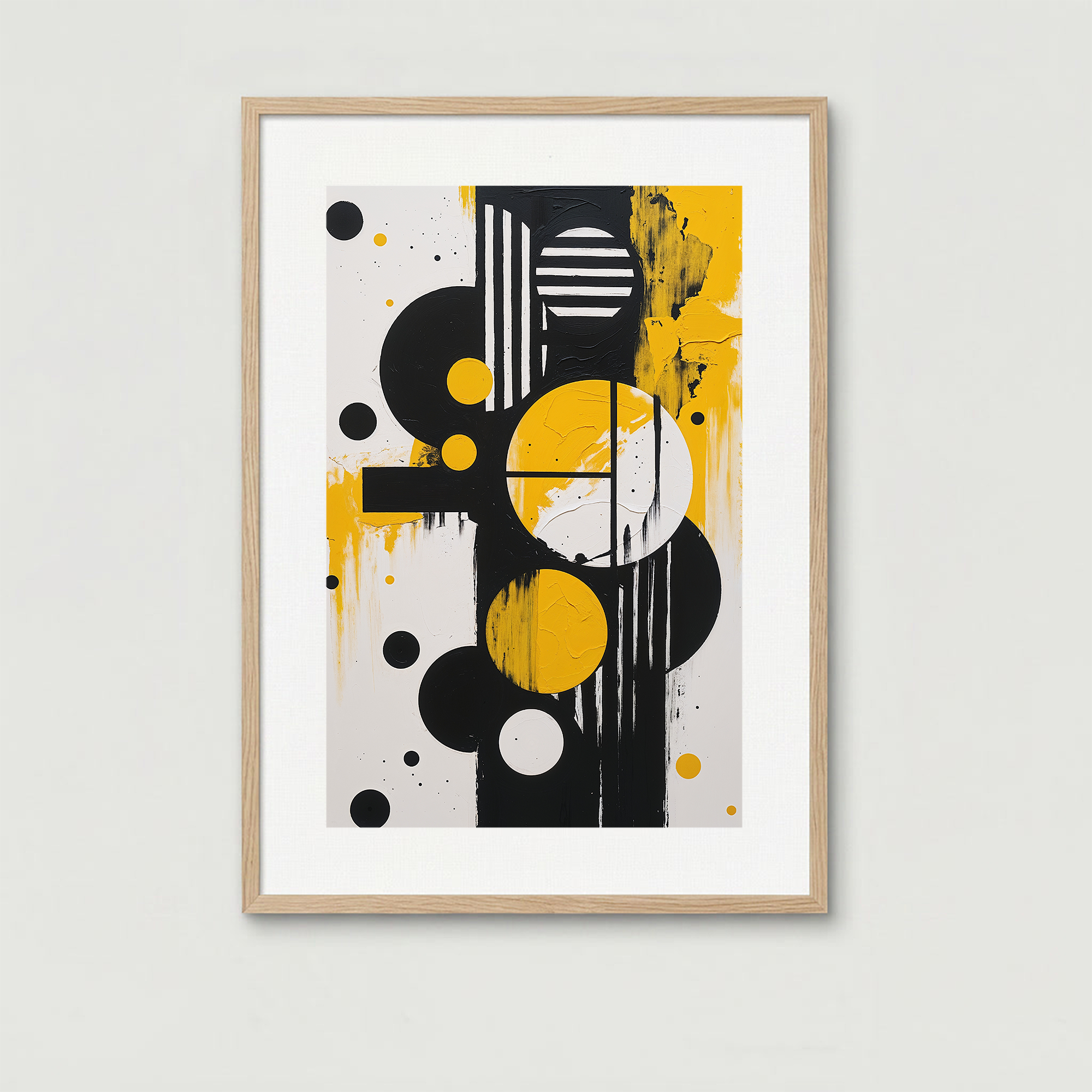 Abstract Harmony in Gold & Black II Art Print | Digital Download