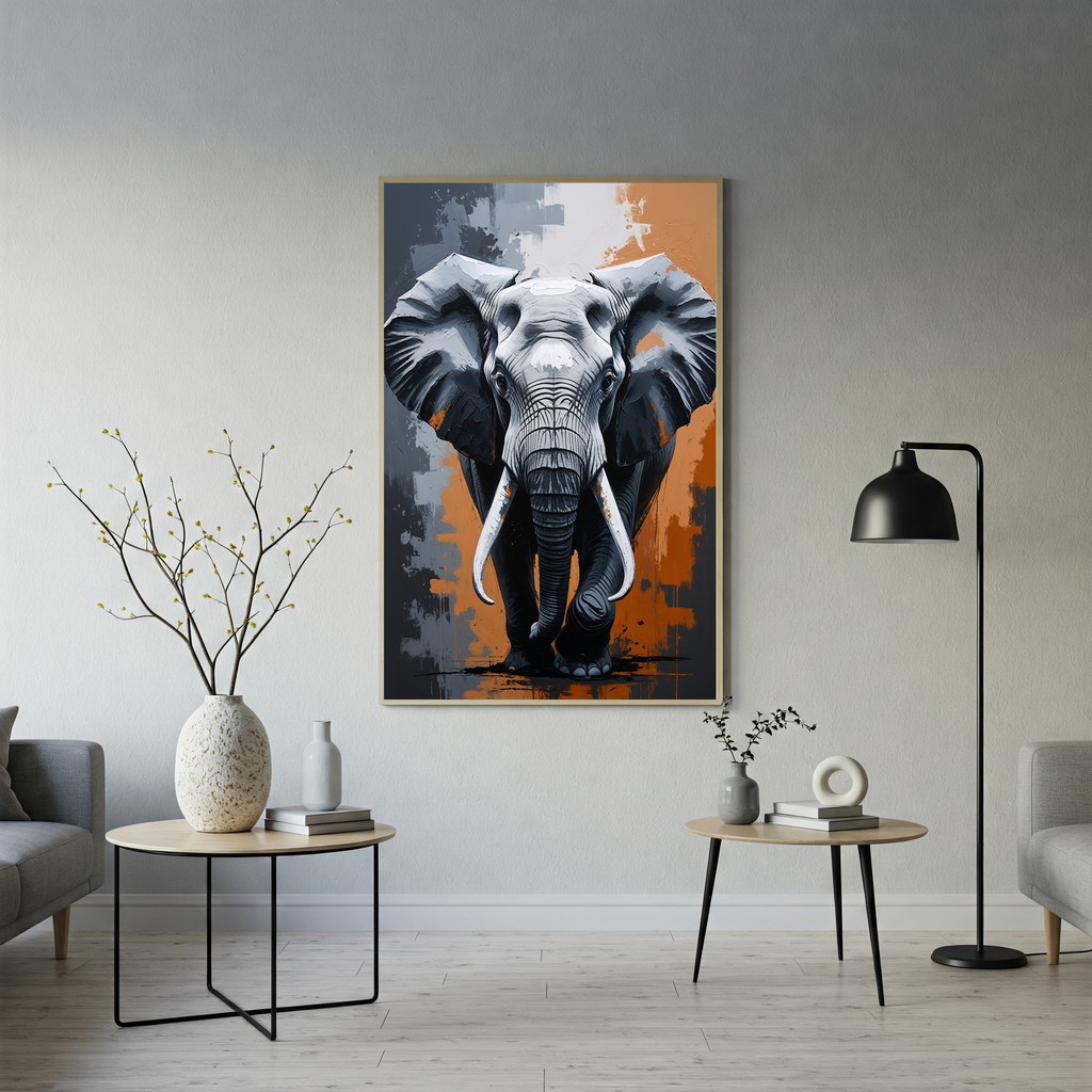 Abstract Elephant Wall Art | Digital Download