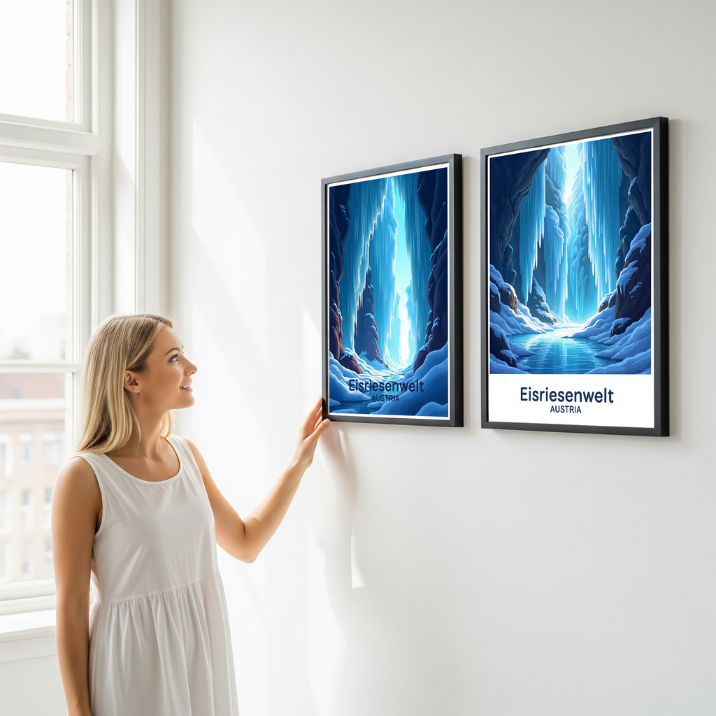 Eisriesenwelt Austria Digital Print | Giant Ice Cave Art
