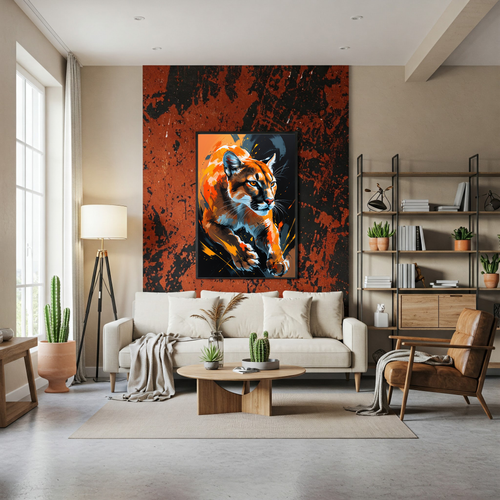Abstract Cougar Wall Art II | Digital Download