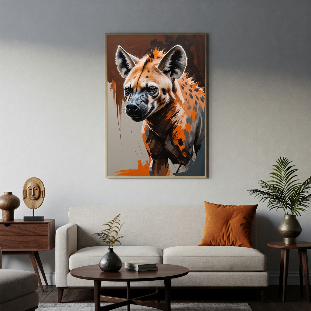 Abstract Hyena Wall Art | Digital Download