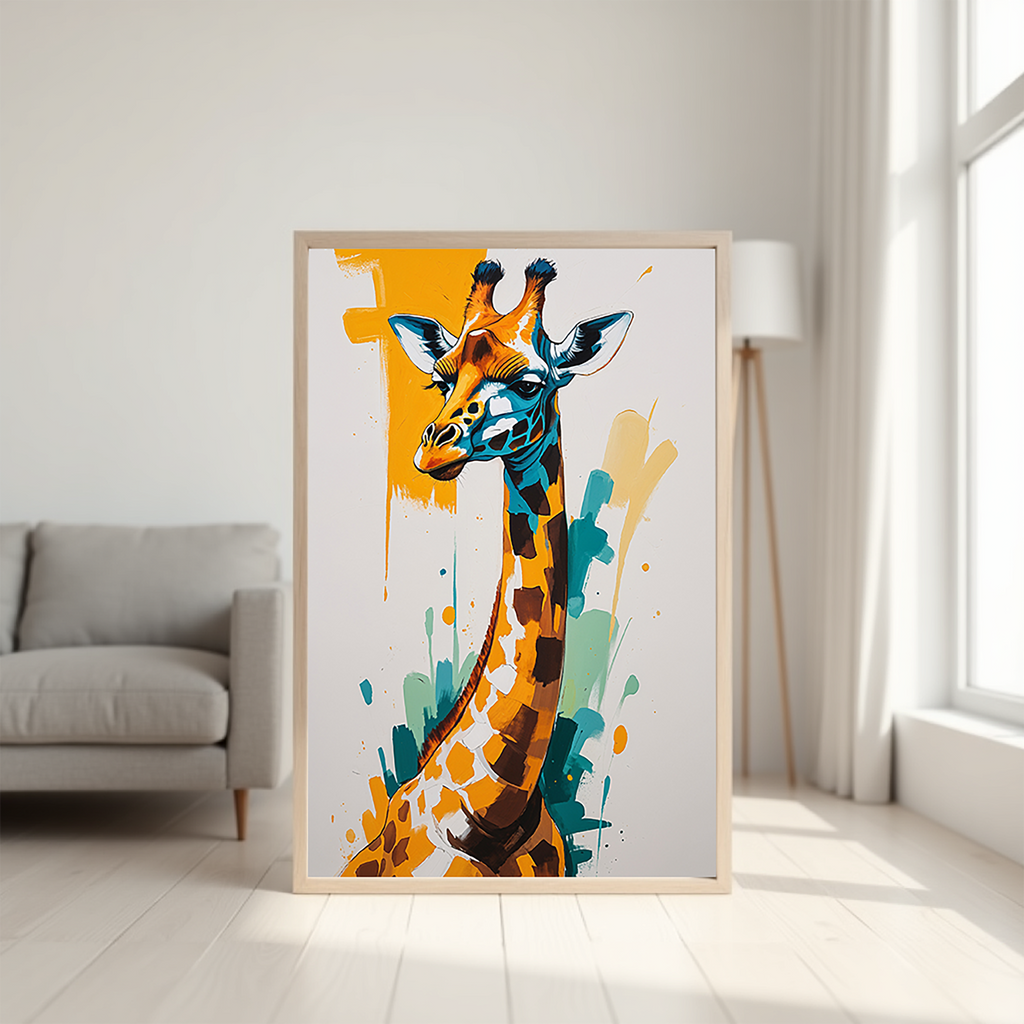 Abstract Giraffe Wall Art II | Digital Download