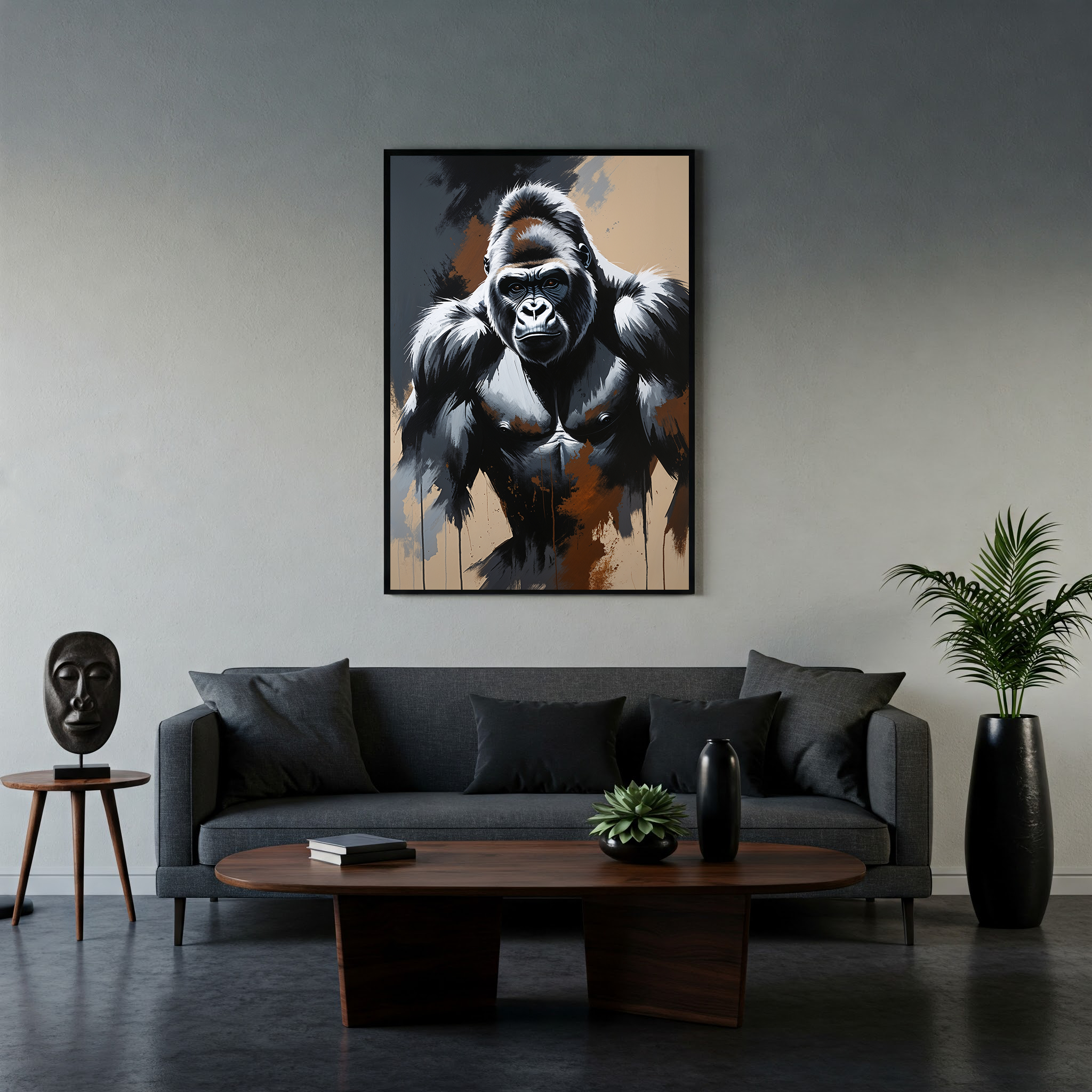 Abstract Gorilla Wall Art | Digital Download