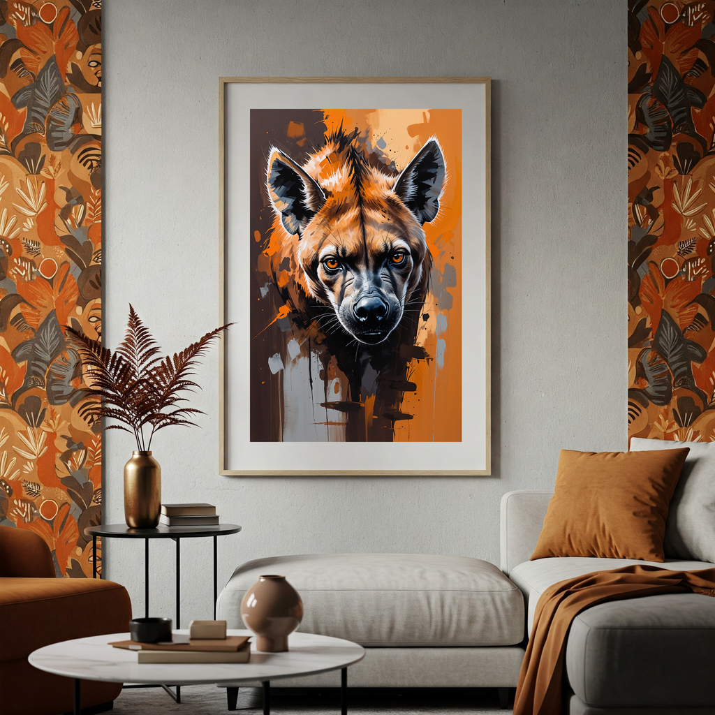 Abstract Hyena II Wall Art | Digital Download