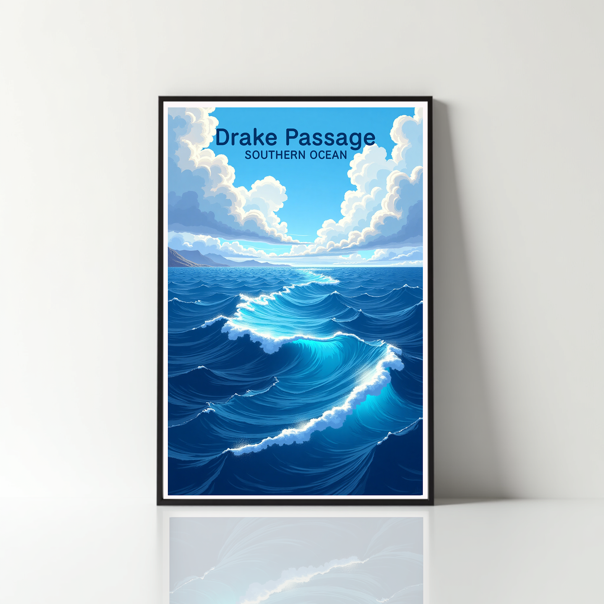 Drake Passage Southern Ocean Digital Print | Nautical Landscape Art