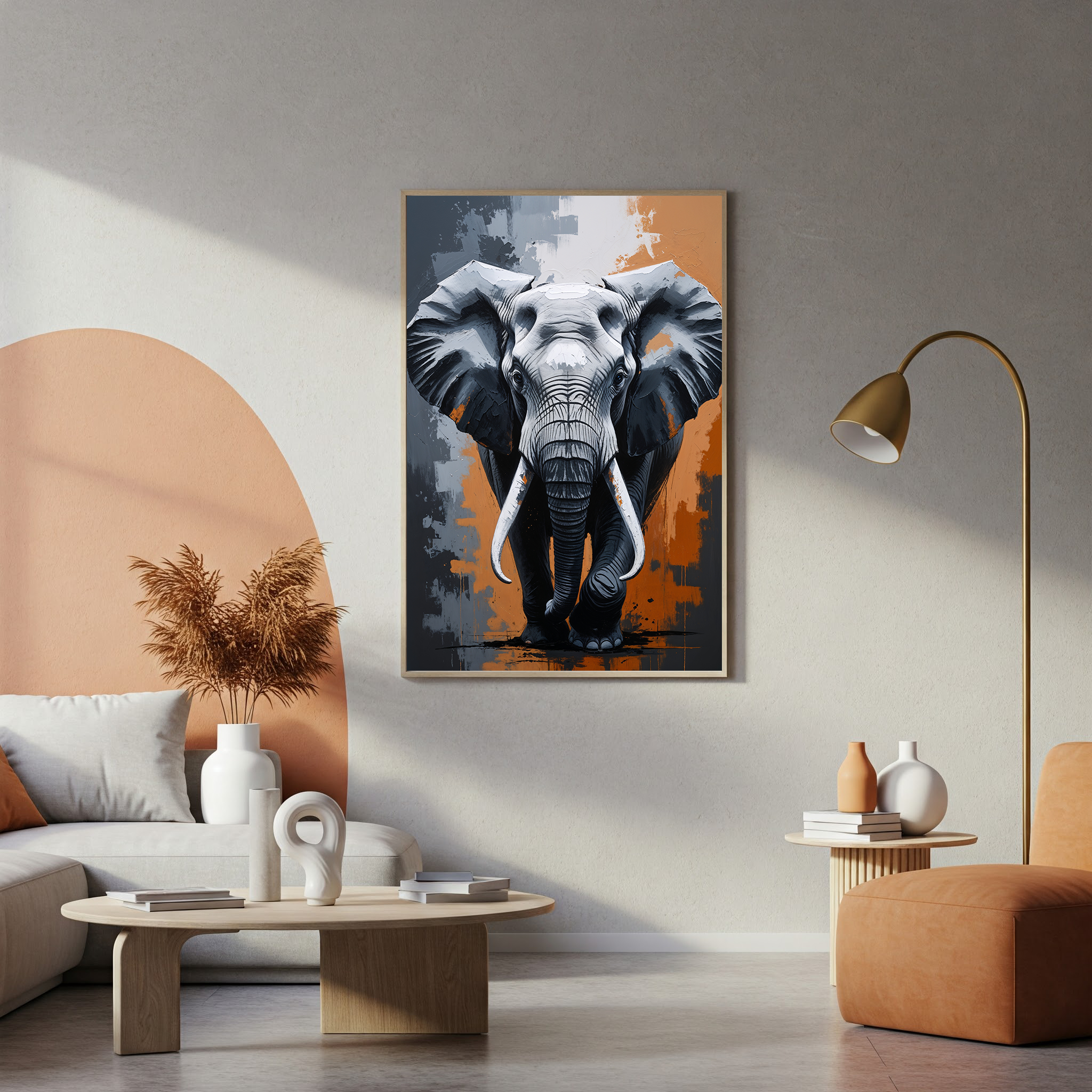 Abstract Elephant Wall Art | Digital Download
