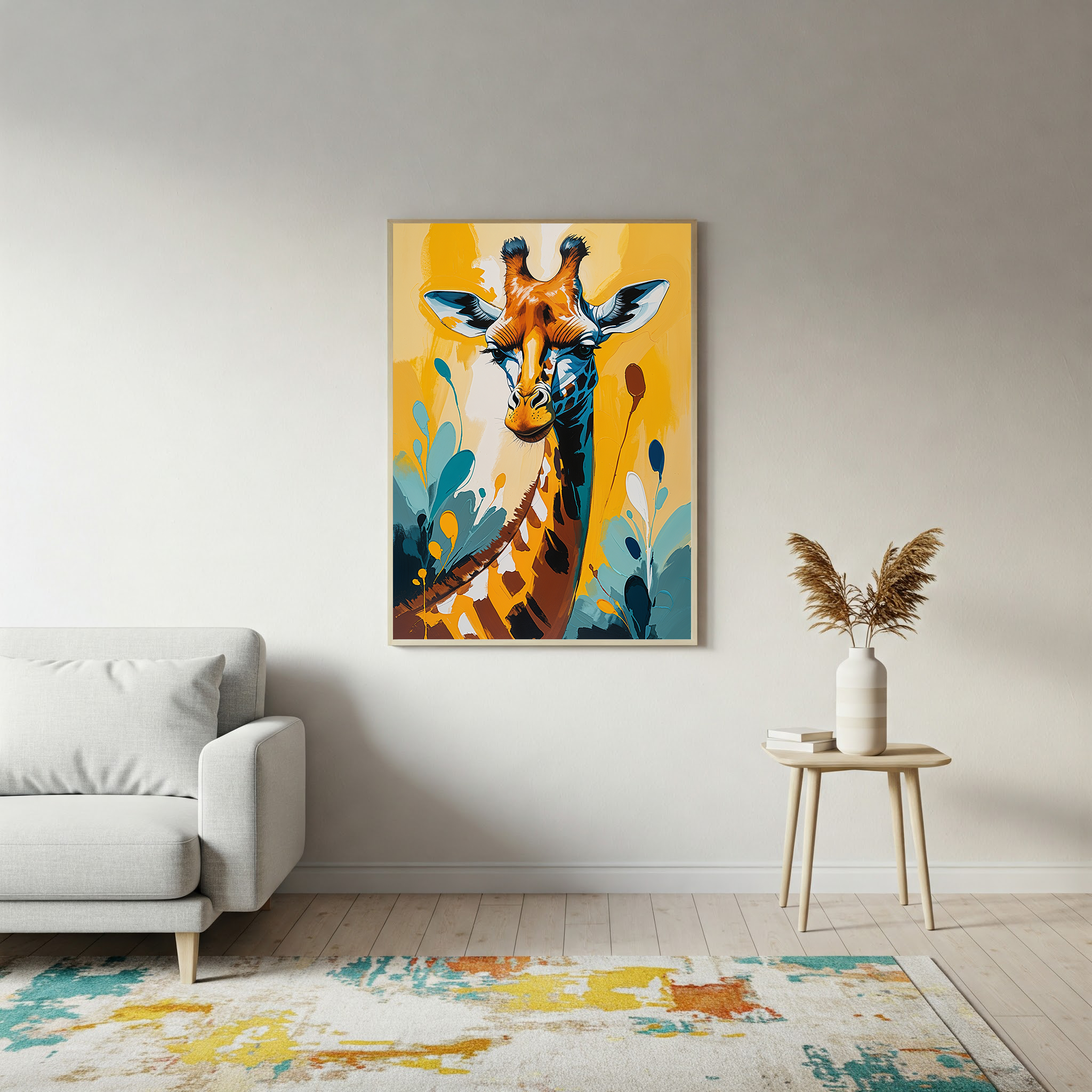 Abstract Giraffe Wall Art | Digital Download