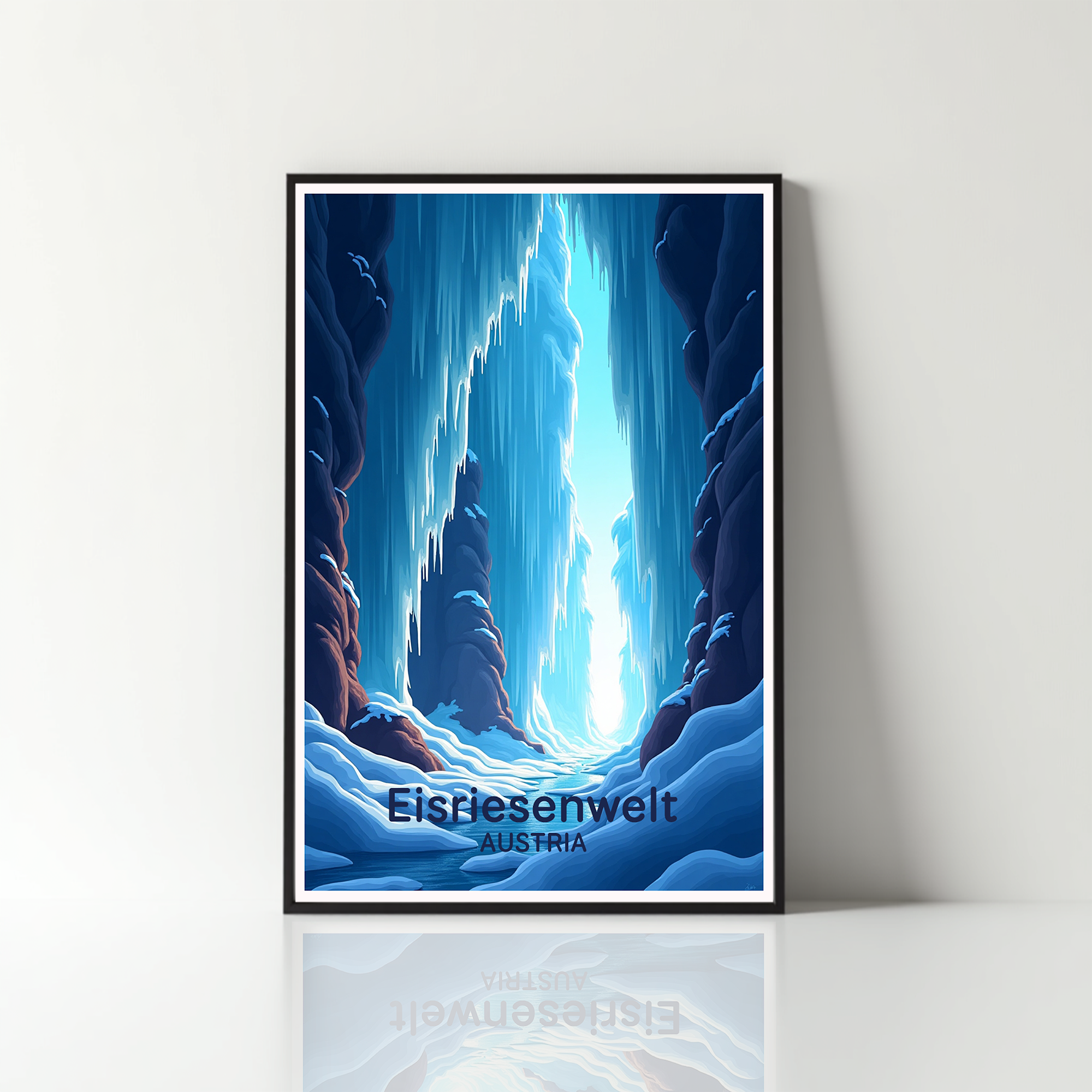 Eisriesenwelt Austria Digital Print | Giant Ice Cave Art