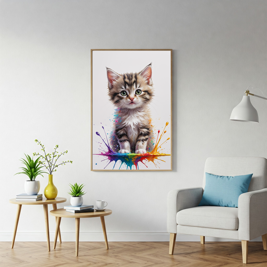 Colorful Kitten II Art | Digital Download Print