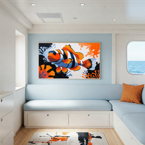Abstract Clownfish Art Print | Digital Download