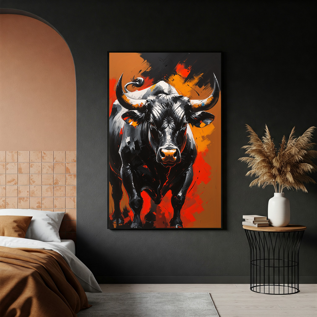 Abstract Bull Wall Art | Digital Download