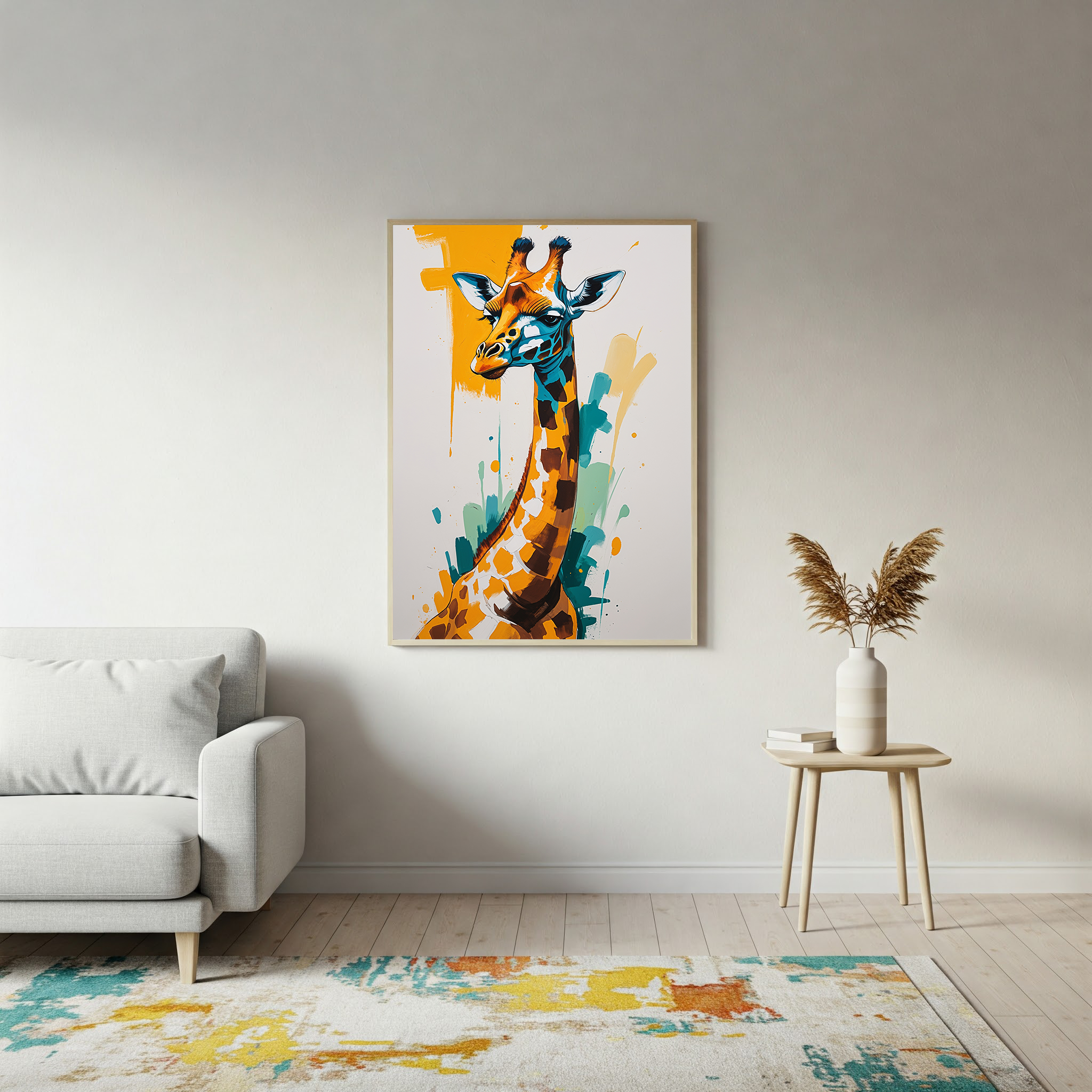 Abstract Giraffe Wall Art II | Digital Download