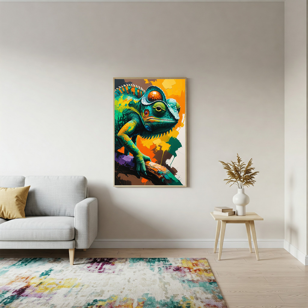 Abstract Chameleon Wall Art | Digital Download