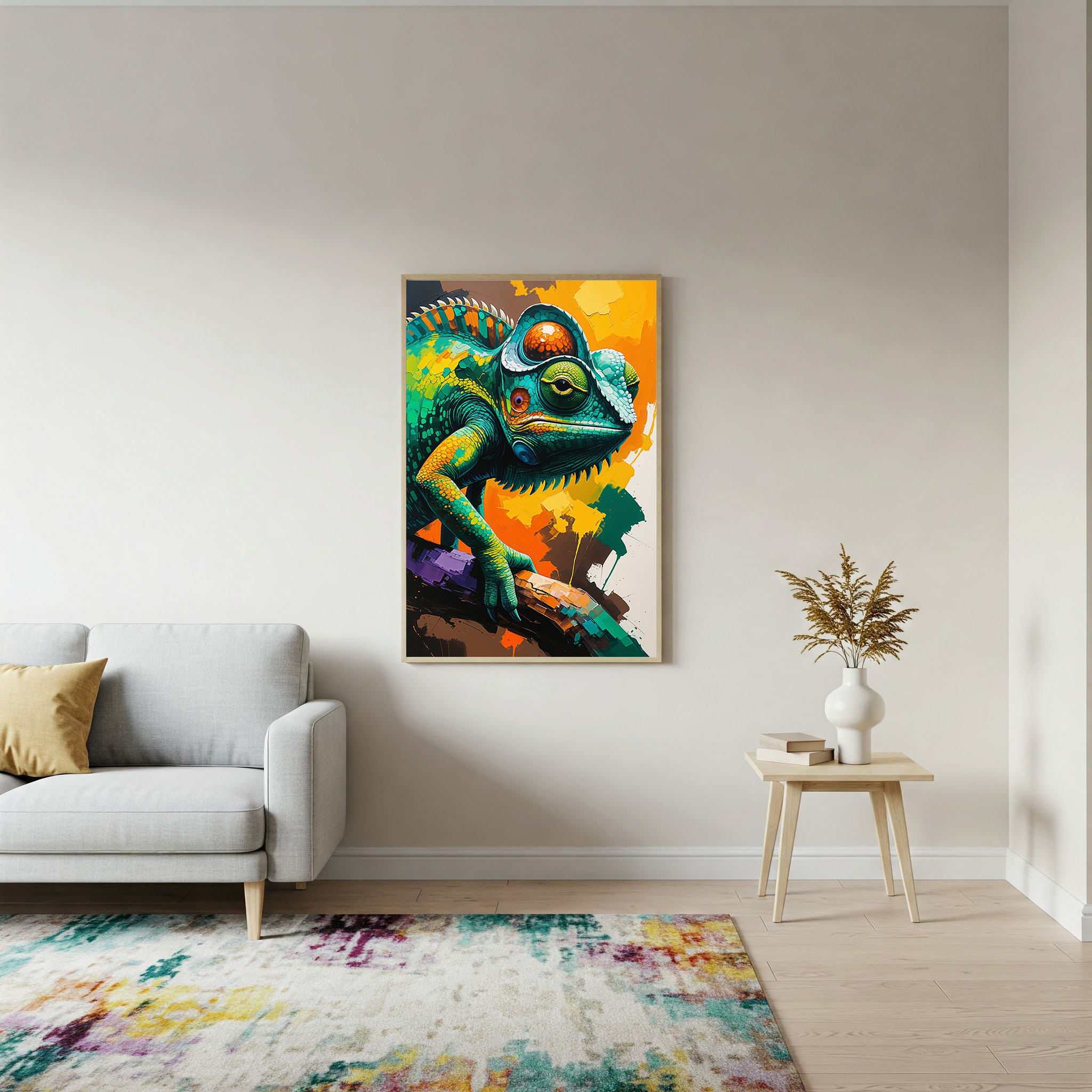 Abstract Chameleon Wall Art | Digital Download