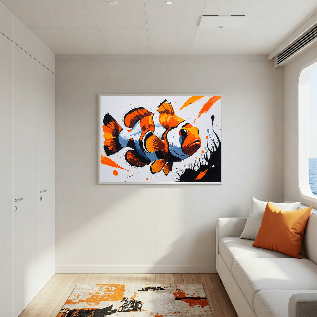 Abstract Clownfish II Art Print | Digital Download