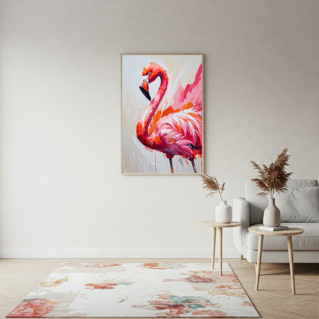 Abstract Flamingo Wall Art II | Digital Download