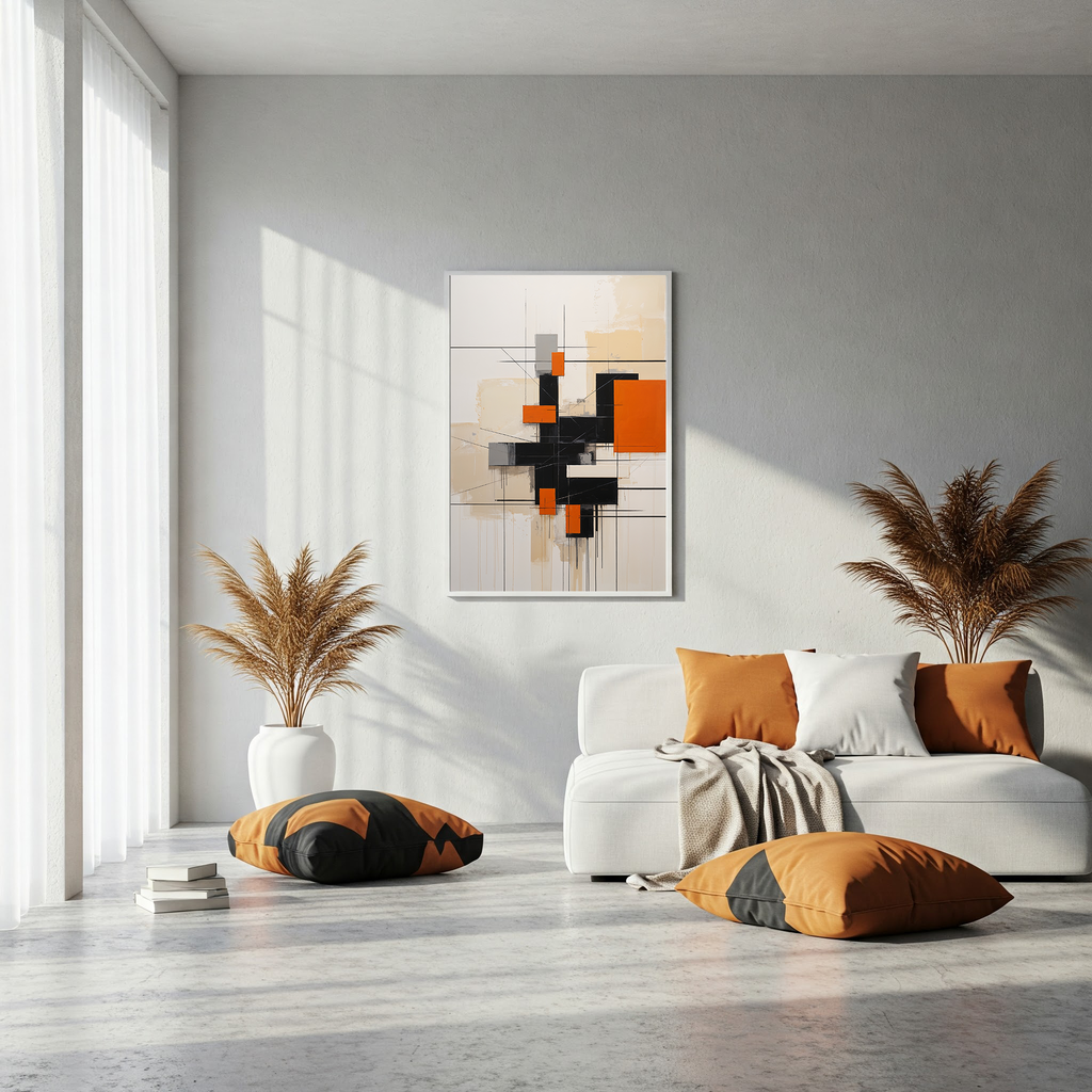 Abstract Geometric Modern Art Print | Minimalist Wall Decor