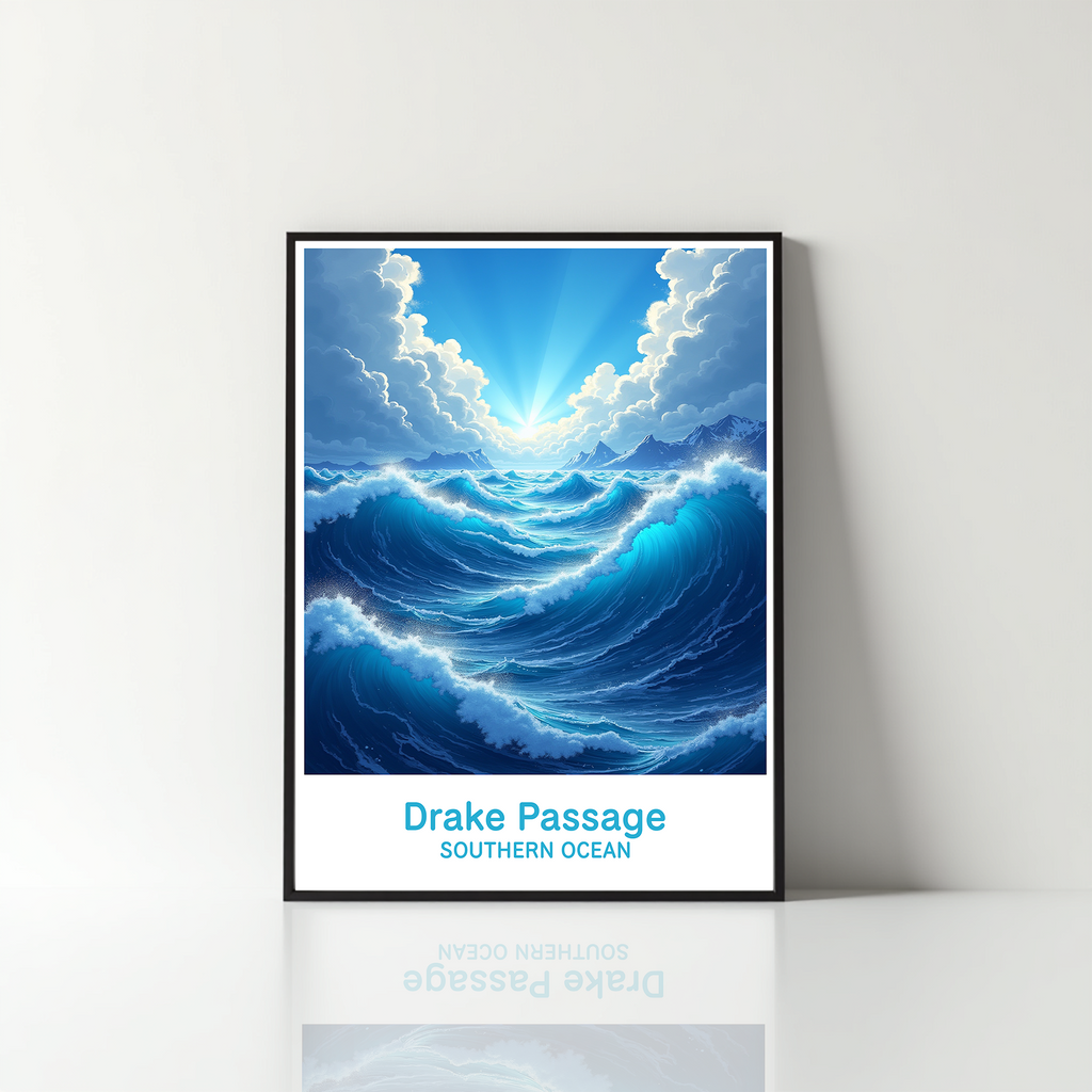 Drake Passage Southern Ocean Digital Print | Nautical Landscape Art