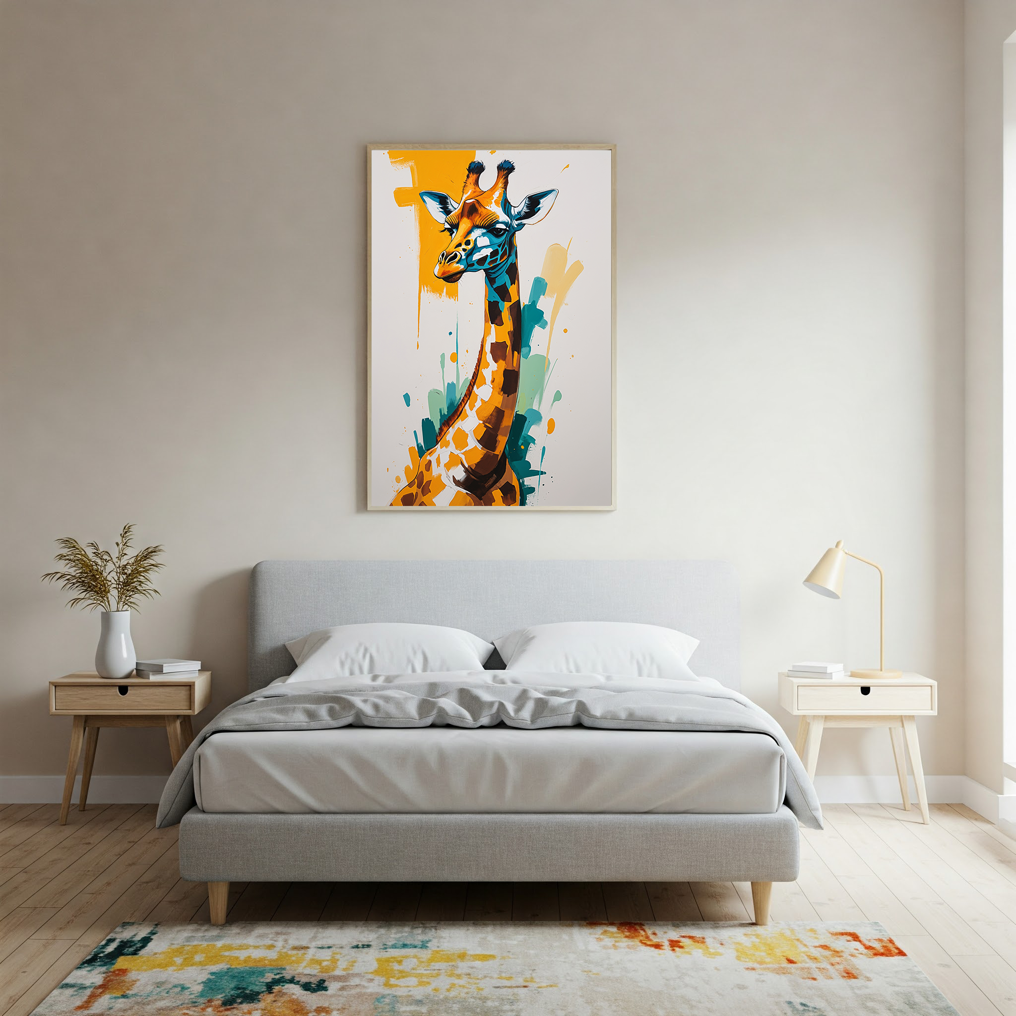 Abstract Giraffe Wall Art II | Digital Download