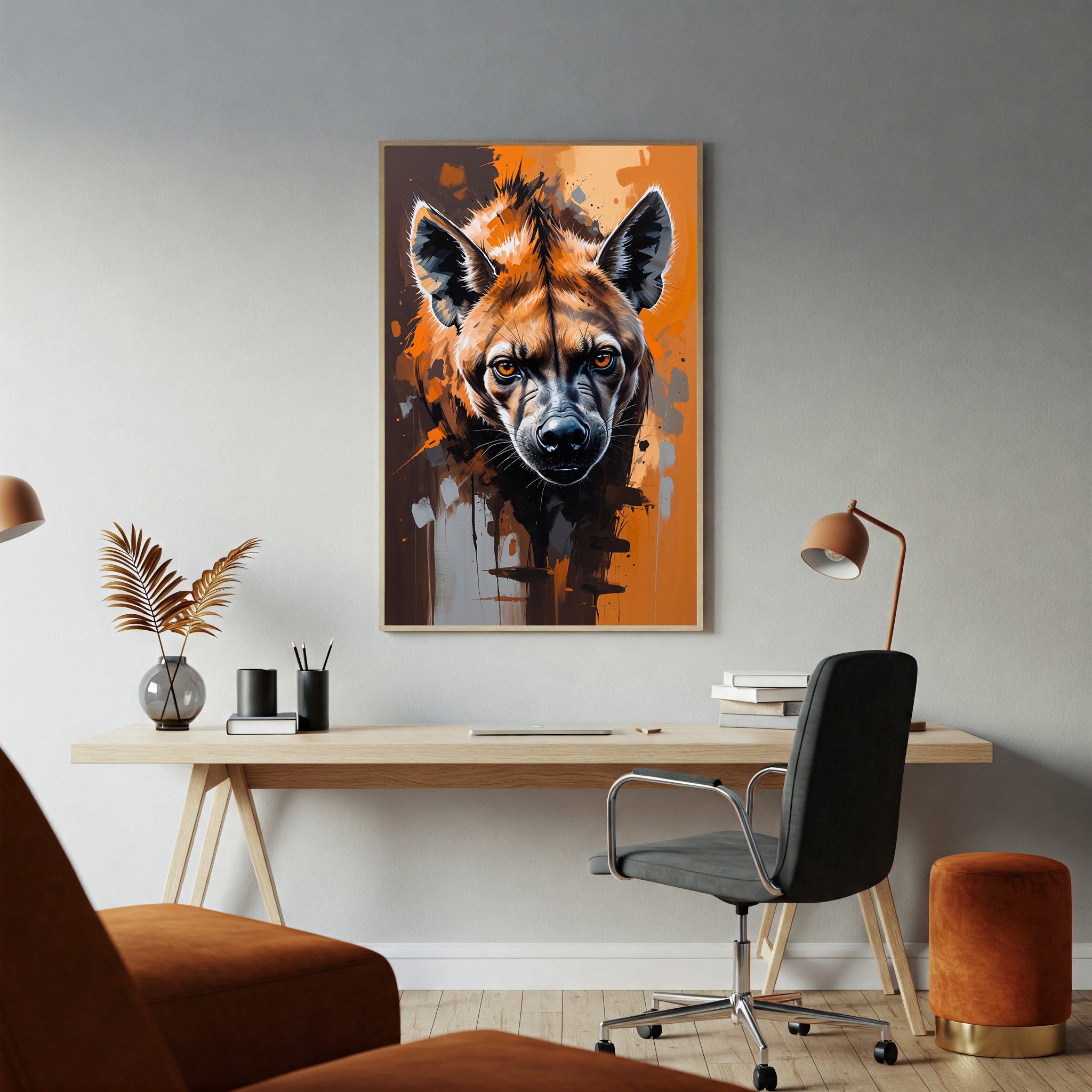 Abstract Hyena II Wall Art | Digital Download