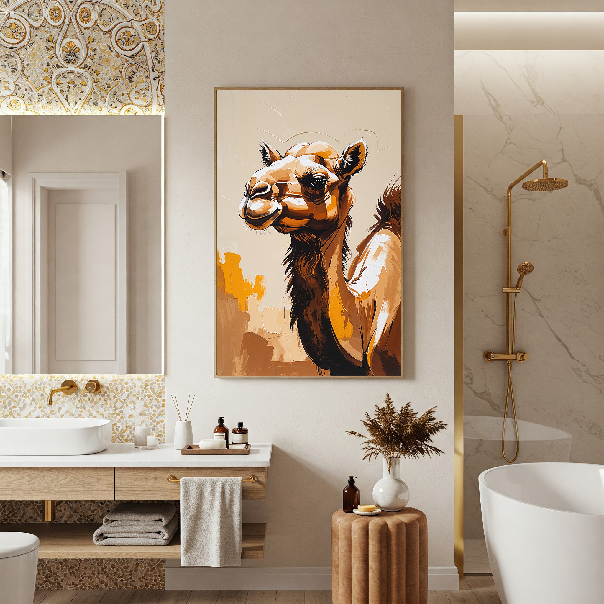 Abstract Camel Wall Art | Digital Download