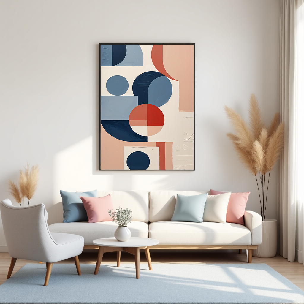 Abstract Geometric Harmony Modern Art Print | Minimalist Decor