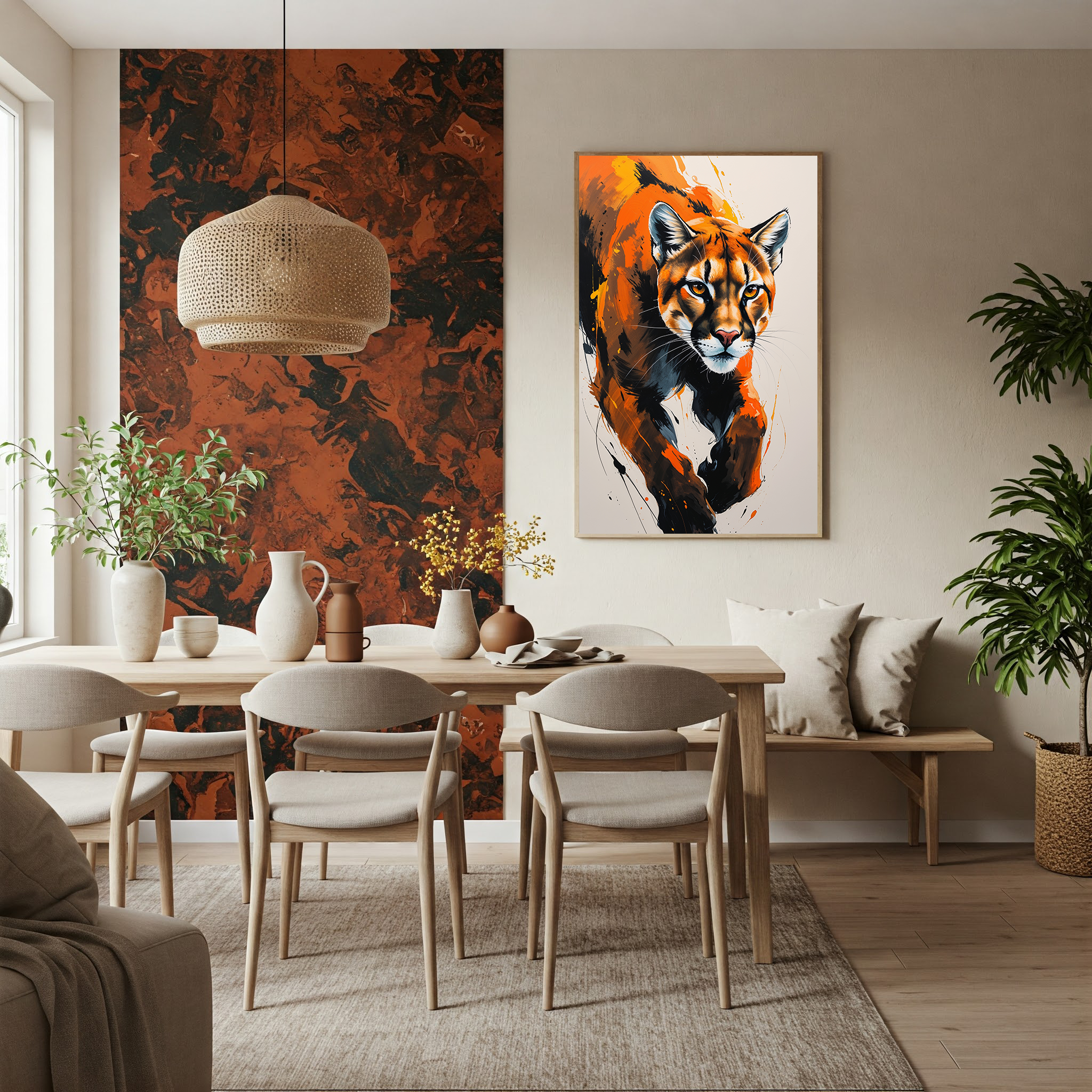 Abstract Cougar Wall Art | Digital Download
