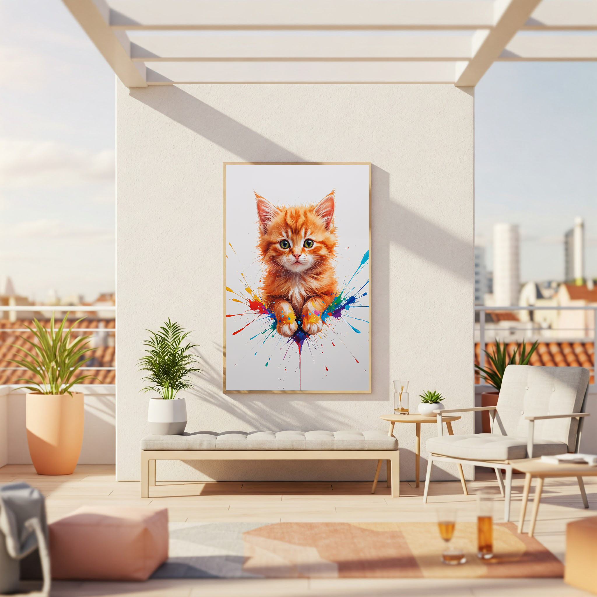 Colorful Kitten Paws Art | Digital Download Print