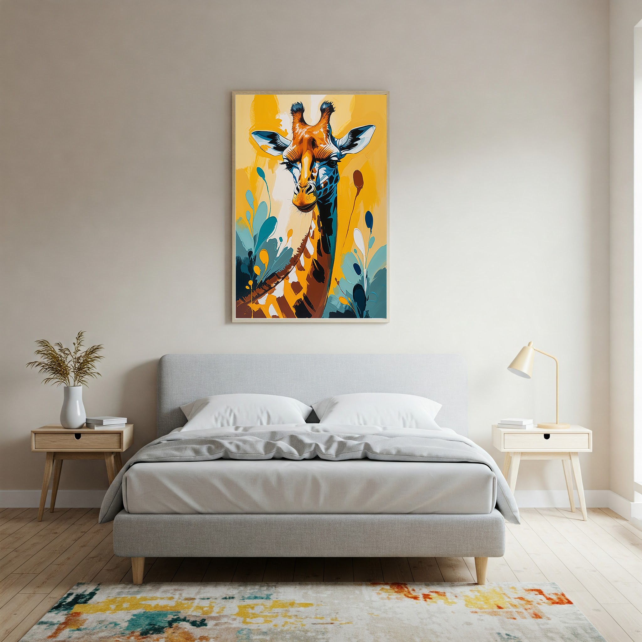 Abstract Giraffe Wall Art | Digital Download