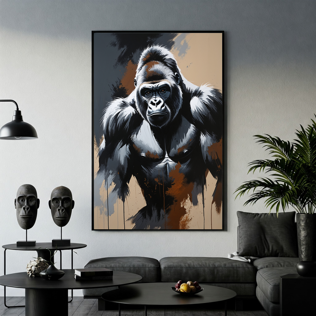 Abstract Gorilla Wall Art | Digital Download