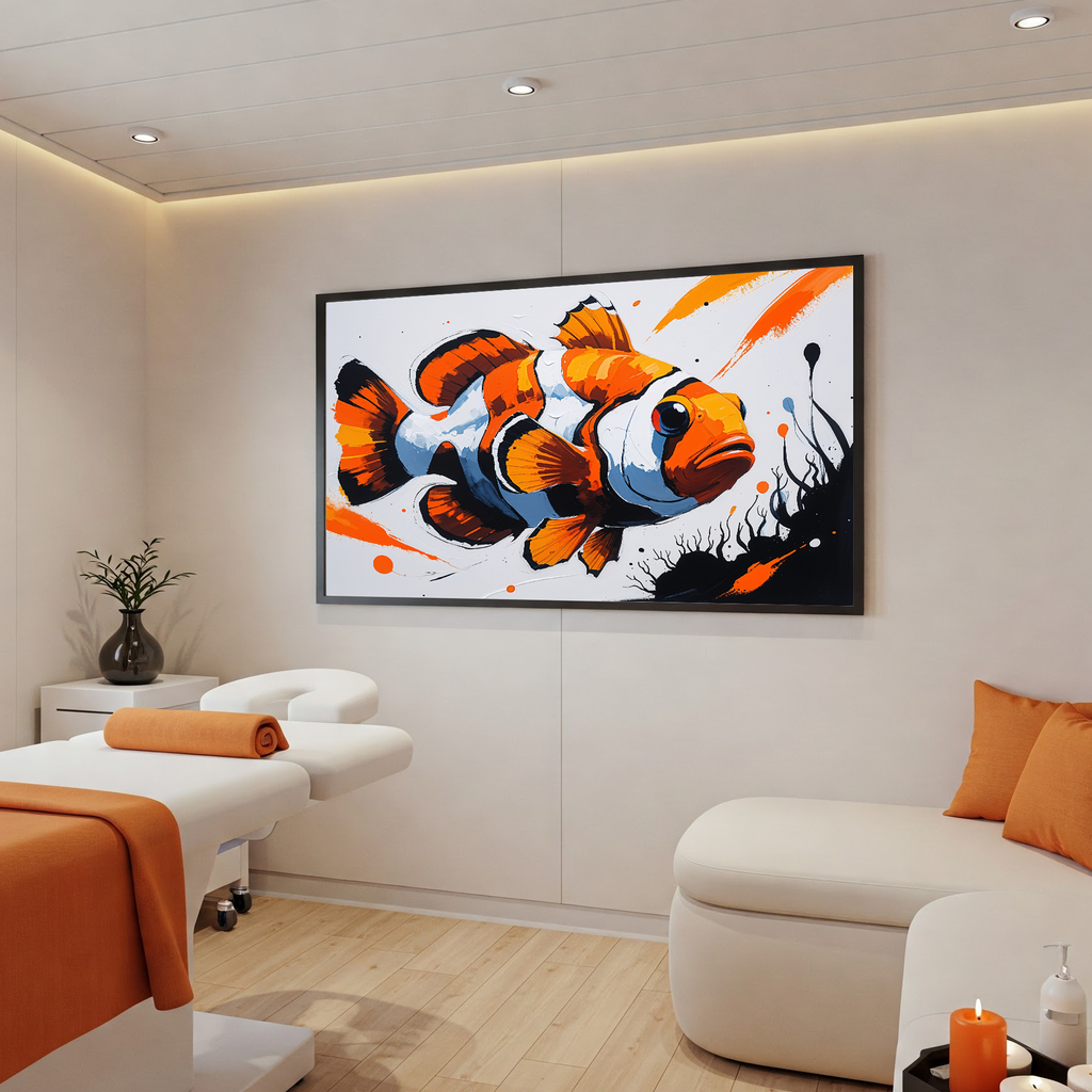 Abstract Clownfish II Art Print | Digital Download